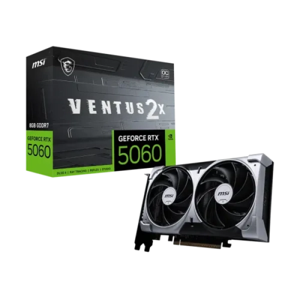 MSI GeForce RTX 5060 8G VENTUS 2X OC 8GB GDDR7 550W Graphics Card